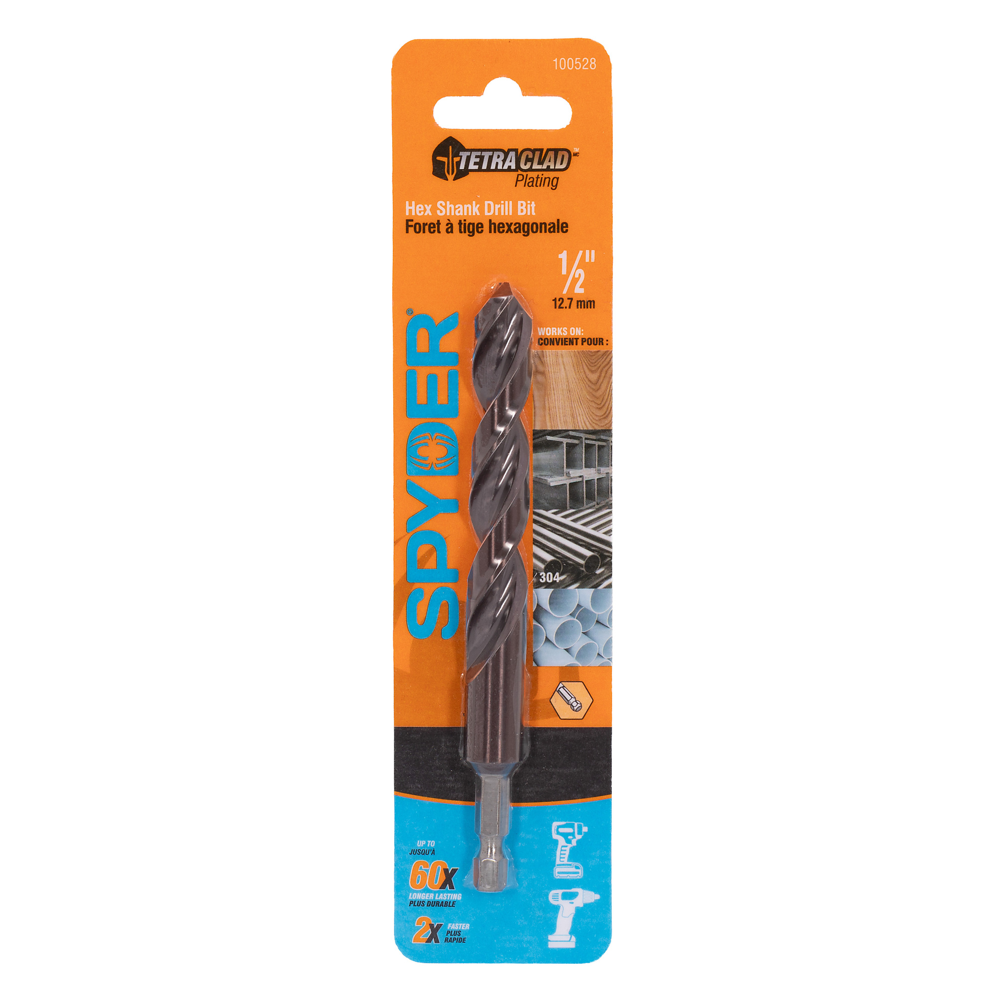 Spyder 1/2-Inch Hex Shank Drill Bit 100528